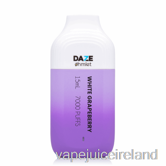Vape Flavours 7 Daze OHMLET 7000 0% Zero Nicotine Disposable White Grapeberry